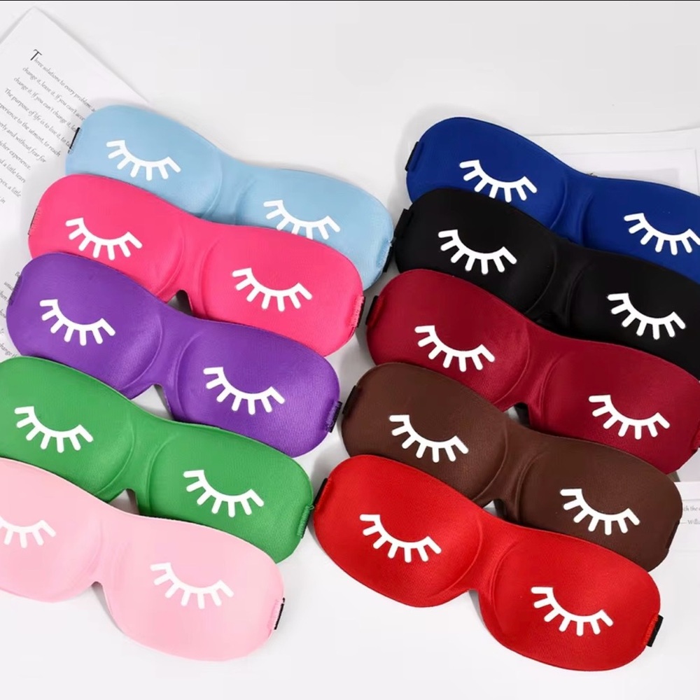 1 Vibrant 3D Contoured Eyelash Extension Sleep Mask - "Lash Bra" Blackout NWT